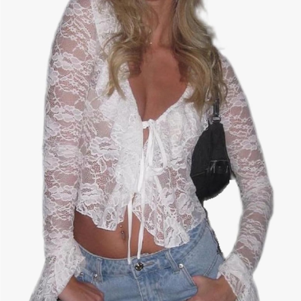 Lace Long Sleeve Cover Small